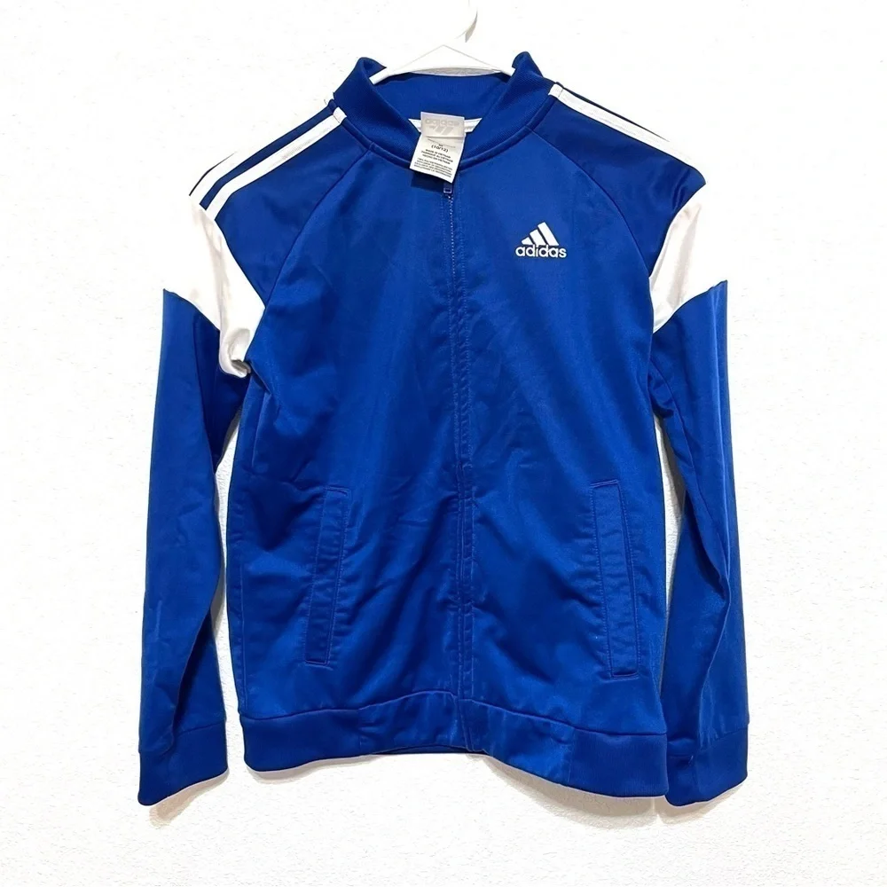 Adidas Boys Classic Warm Up Full Zip Jacket Size10/12